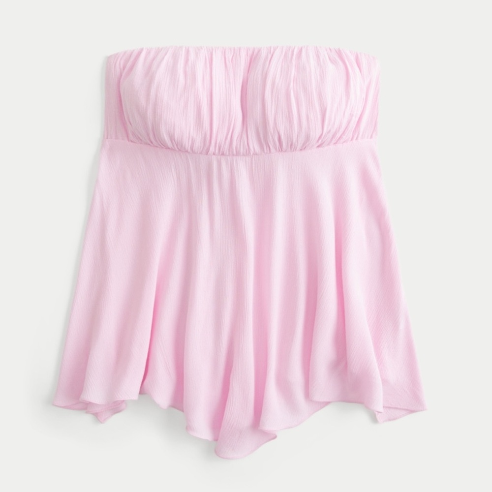 Hollister Pink Strapless Blouse